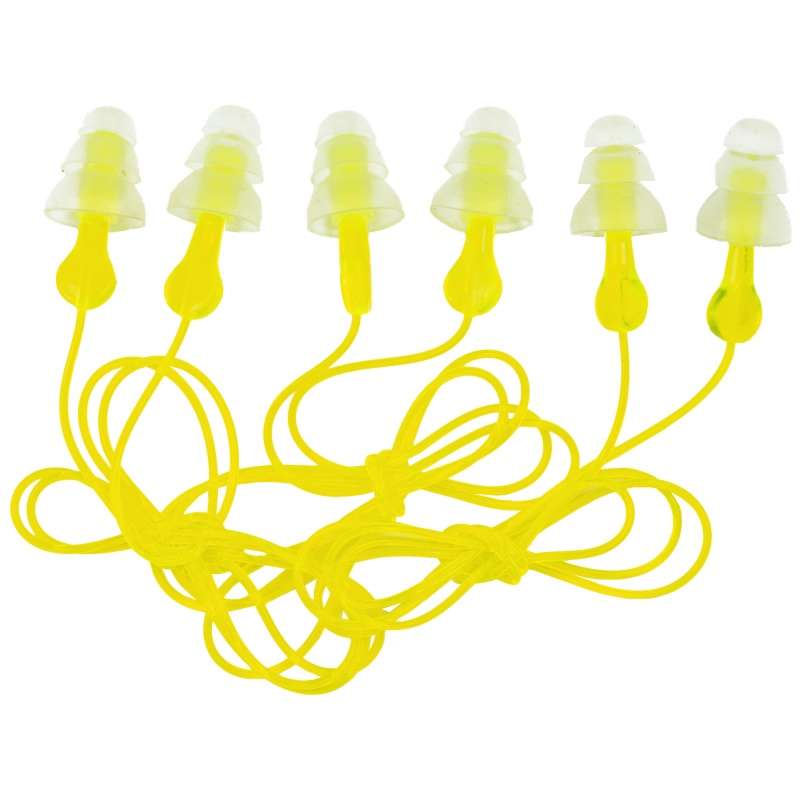 3M/Peltor Tri-Flange Ear Plug, Reusable, 3 Pack, Yellow