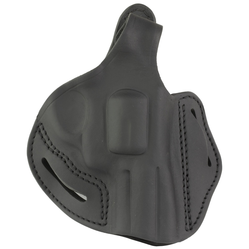 1791 Gunleather, Thumb Break Revolver Holster, Outside Waistband Holster, Size 4.3, L Frame, Fits Colt Python .357/.38 Or Smith & Wesson 686 Plus, Steer Hide, Stealth Black, Right Hand