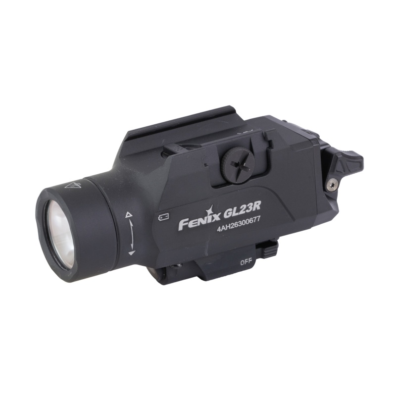 Fenix, Gl23r, Weapon Light, White Led With Green Laser, 1,200 Lumens, 3.43" Long, Fits Glock And 1913 Rails, Includes Rechargeable 18350 Battery And Usb Type-C Charging Cable