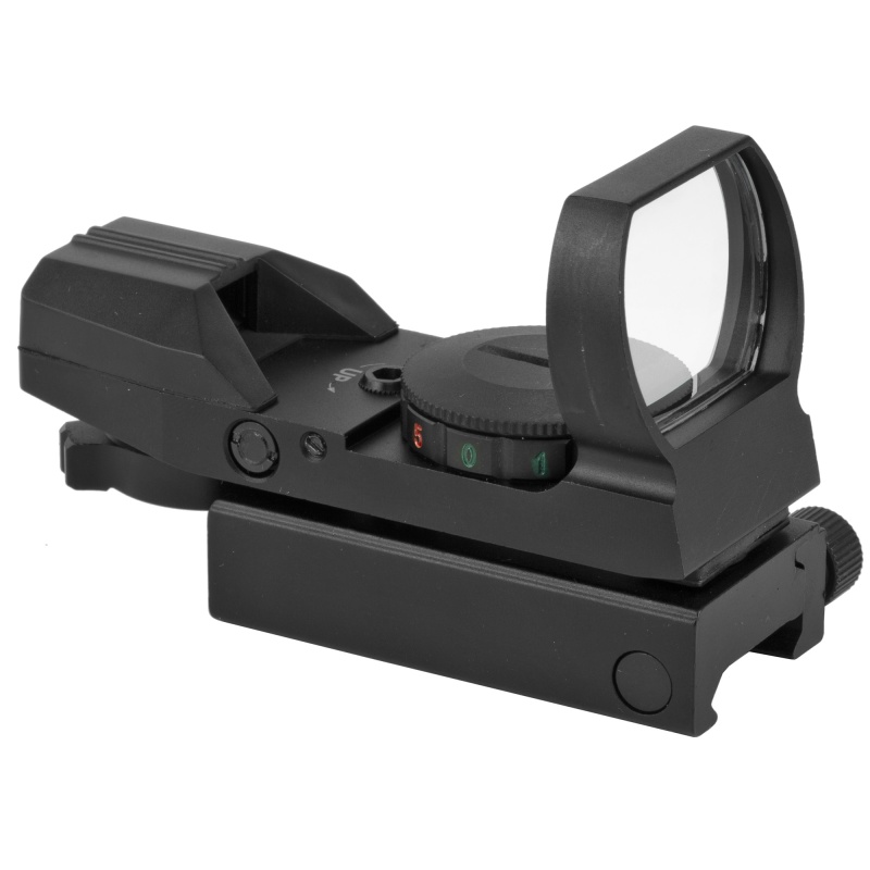 Truglo, Red Dot, Black Finish, Multiple Reticle, Dual Color Open Dot Sight, 34Mm