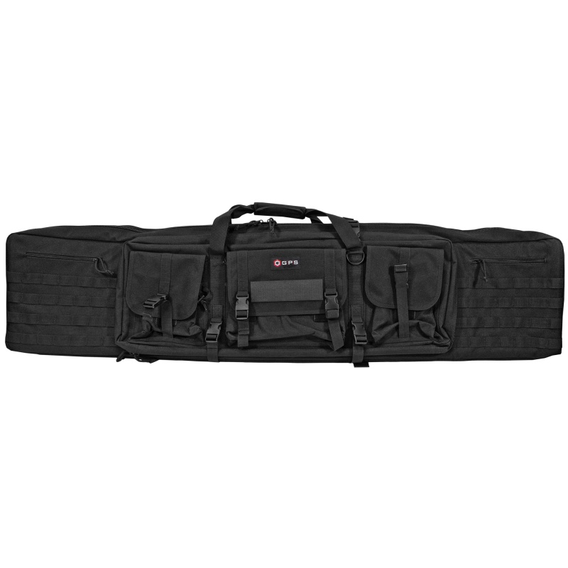 Gps, Tactical Double Rifle Case, Black, 55", 600 Denier Polyester