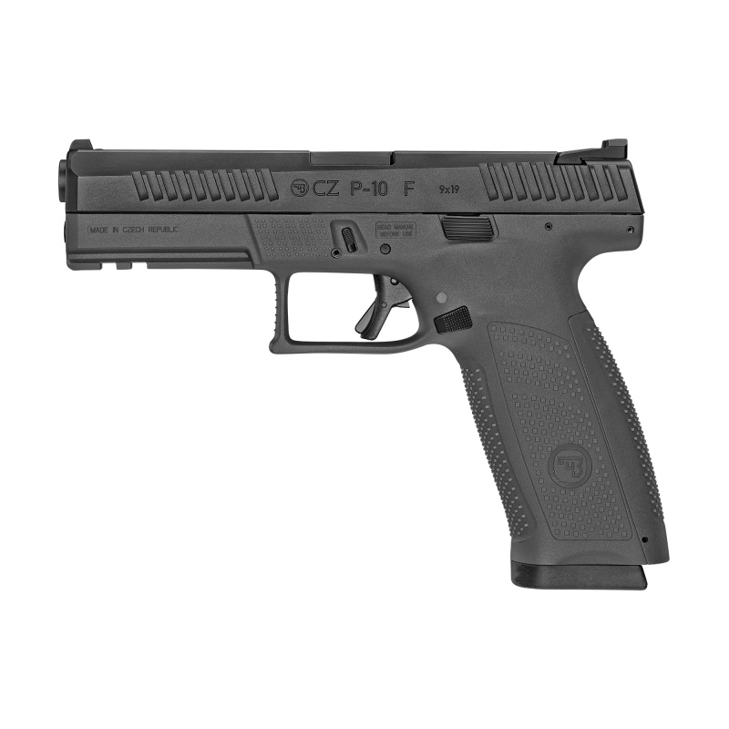 Cz, P-10F, Striker Fired, Semi-Automatic, Polymer Frame Pistol, Full Size, 9Mm, 4.5" Barrel, Black, 3 Dot Sights, 10 Rounds, 2 Magazine