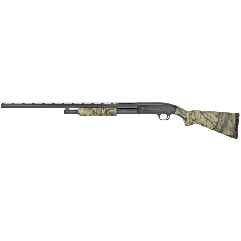Mossberg, Model 88, All Purpose, Pump Action, 12 Gauge, 3" Chamber, 28" Vent Rib Barrel, Blued Finish, Mossy Oak Treestand Synthetic Stock, Modified Choke Only, 5 Rounds, Bead Sight