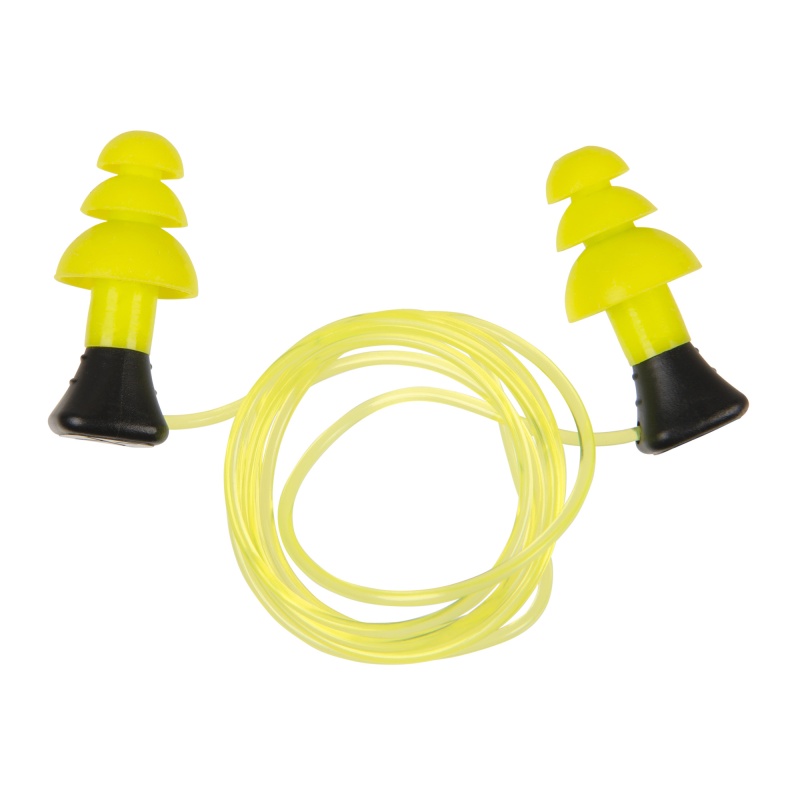 Allen Company, Ultrx Tethered Silicone Ear Plugs, Nrr 26Db, Yellow, 3 Pairs