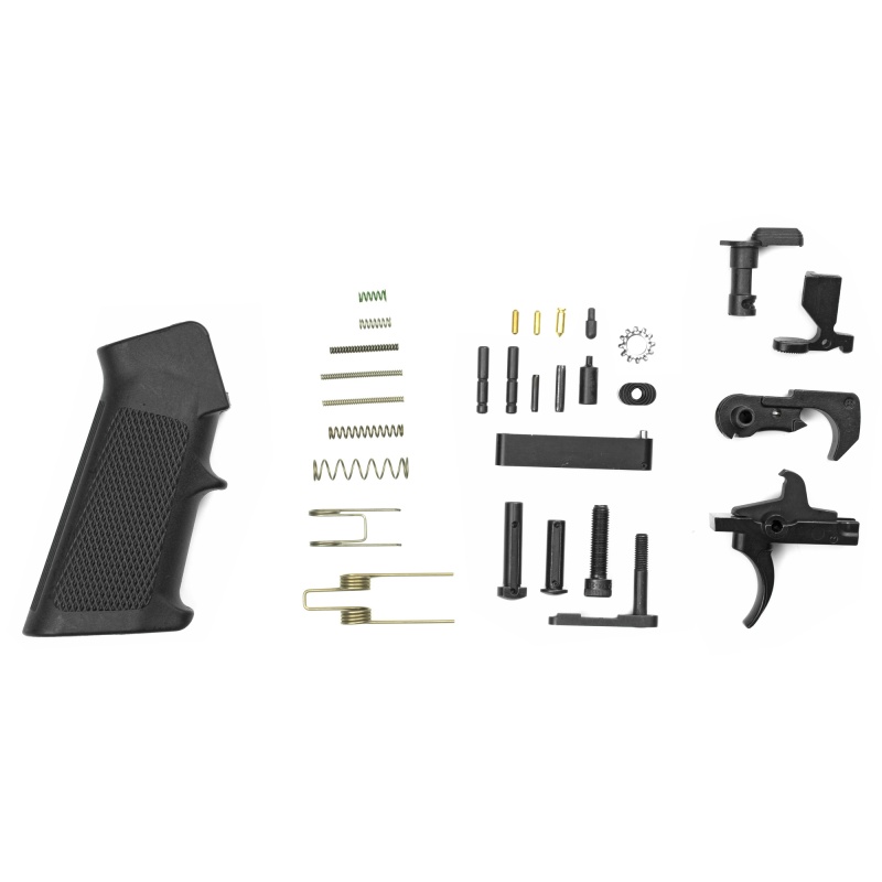 Lbe Unlimited, Lower Parts Kit Part Kit, 223 Rem/556Nato, Black Finish, With Pistol Grip And Trigger Guard