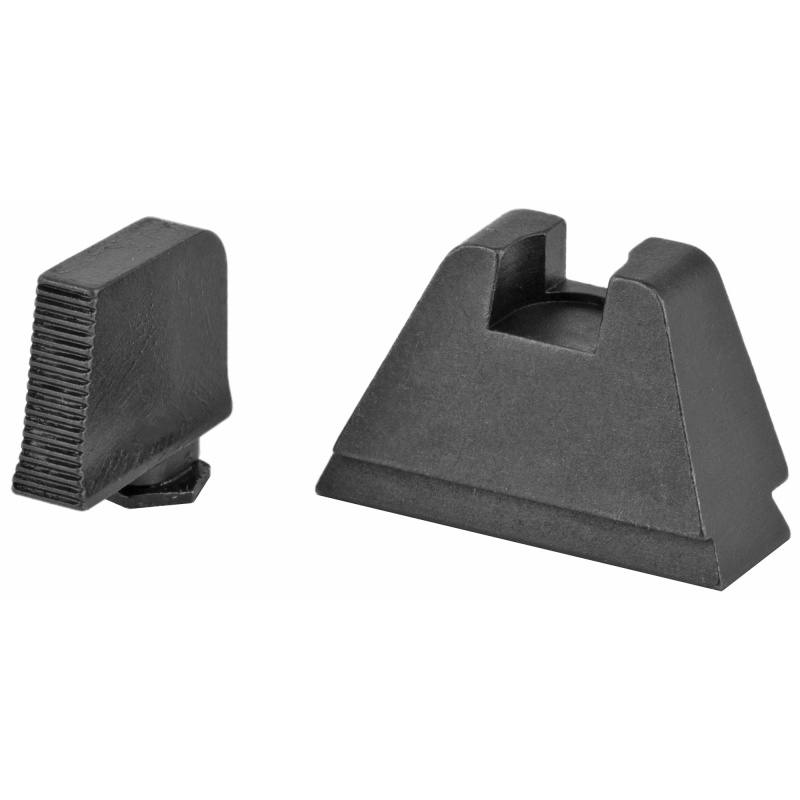 Ameriglo, Optic Compatible Sight Set, 3Xl Height, Fits All Glocks Except, Black Serrated .365" Front, Flat Black .451" Rear
