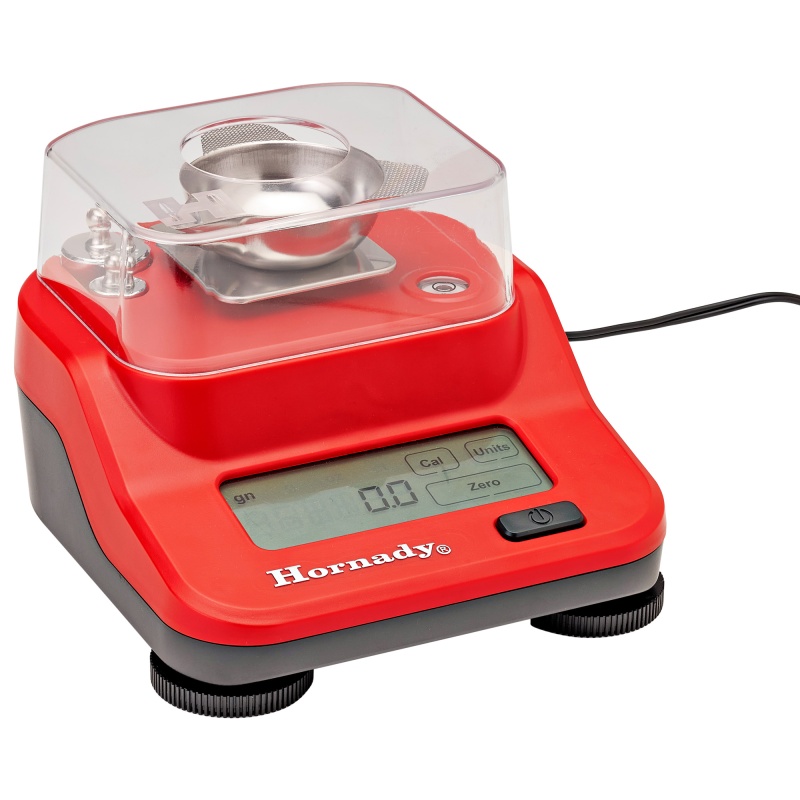 Hornady, M2 Digital Bench Scale, 1500 Grain Capacity, Includes Two Calibration Weights, Ac Adaptor, And Metal Powder Pan