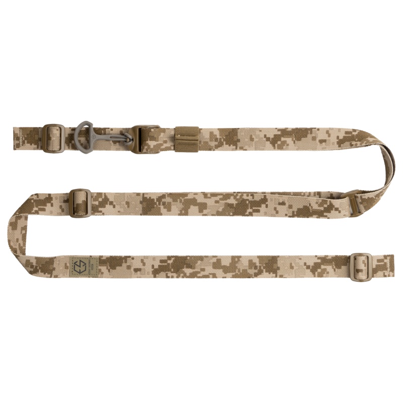 Edgar Sherman Design, Esd Sling, 2-Point Combat Sling, 1" Webbing, Polymer Hardware, Matte Finish, Aor1 Desert Digital