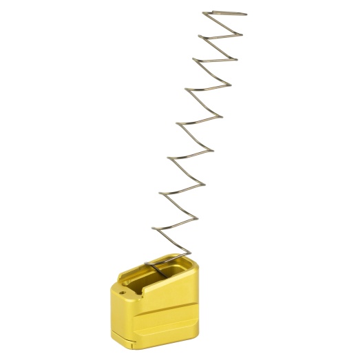 Shield Arms, +5/+4 Magazine Extension, Aluminum, Anodized Finish, Gold, Fits Glock 19/23