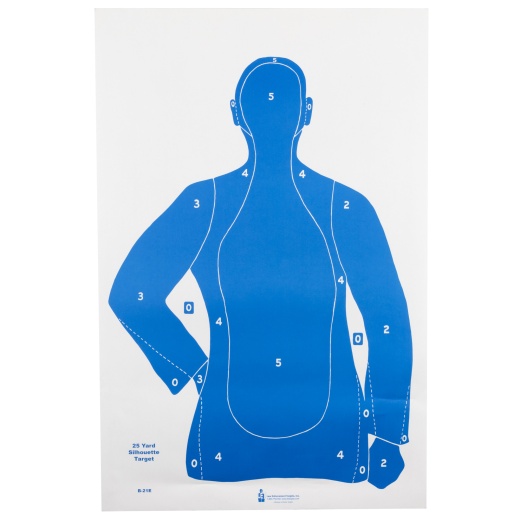 Action Target, B-21E, Blue Cardstock Target, 23"X35", 100 Per Box