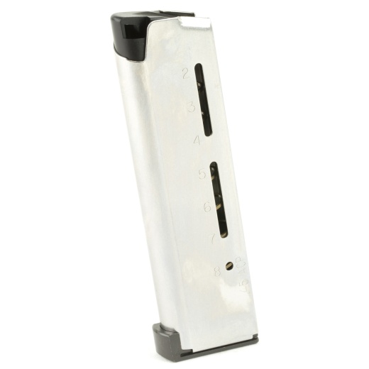 Wilson Combat, Magazine, Elite Tactical Magazine, 45Acp, 8 Rounds, Fits 1911, Max Spring, Stainless