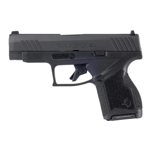Taurus Usa, Gx4xl, Striker Fired, Semi-Automatic, Polymer Frame Pistol, Micro-Compact, 9Mm, 3.7" Barrel, Black Slide, Fixed Steel Front Sight, Drift-Adjustable Steel Rear Sight With Serrated Ramp, Two Backstrap Options, 10 Round, 2 Magazines