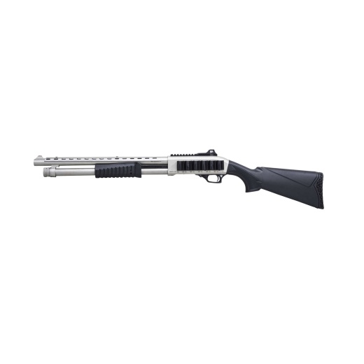Citadel, Mariner, Pump-Action Shotgun, 12 Gauge, 3" Chamber, 18.75" Chrome Lined Barrel, Matte Finish, Silver, Synthetic Furniture, 4 Rounds, Includes 3 Choke Tubes