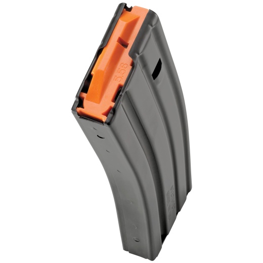 Duramag, Magazine, 223 Remington/556Nato, 30 Rounds, Fits Ar Rifles, Orange Anti-Tilt Agf Follower, Stainless Steel, Black