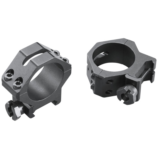 Weaver, 4 Hole Tactical, 30Mm Medium Rings, Fits Picatinny, Matte Finish, Black