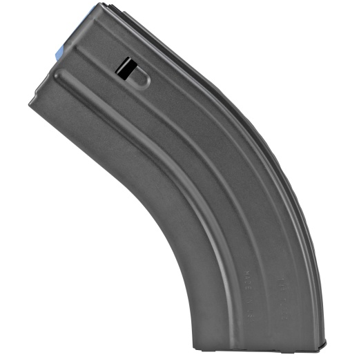 Duramag, Magazine, 6.5 Grendel, 26 Rounds, Fits Ar Rifles, Blue Anti-Tilt Agf Follower, Stainless Steel, Black