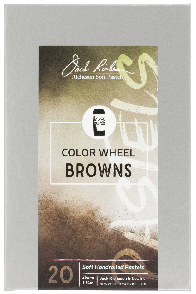 Richeson Soft Handrolled Pastels Set Of 20 - Color: Color Wheel Browns