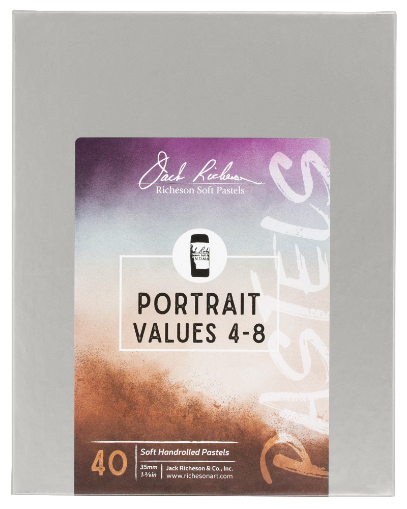 Richeson Soft Handrolled Pastels Set Of 40 - Color: Portrait Values 4-8