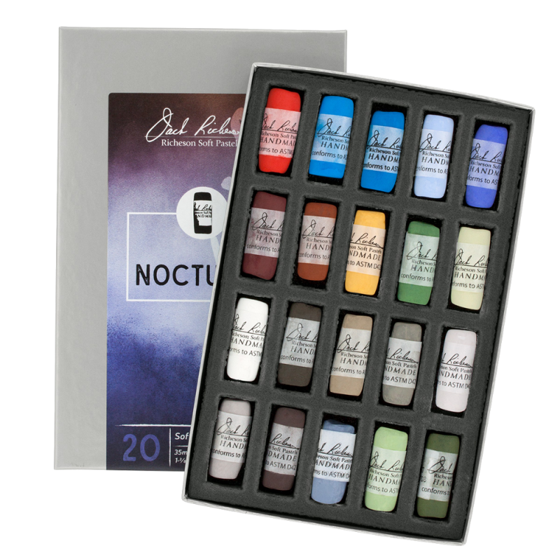 Richeson Soft Handrolled Pastels Set Of 20 - Color: Nocturne