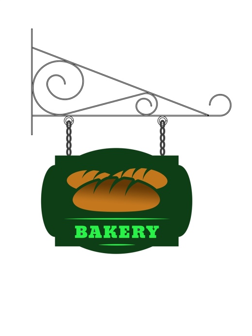 Replacement Double Sided Print For Hanging Sign Scroll Bracket - 24'' | Custom Shape