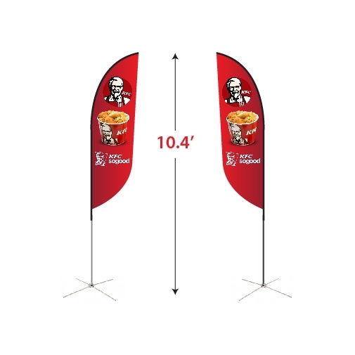 Small Double-Sided Feather Flag Kit - Effective Advertising Made Easy