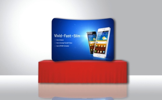6 Ft Table Top Curve Tube Display - Display Frame Only