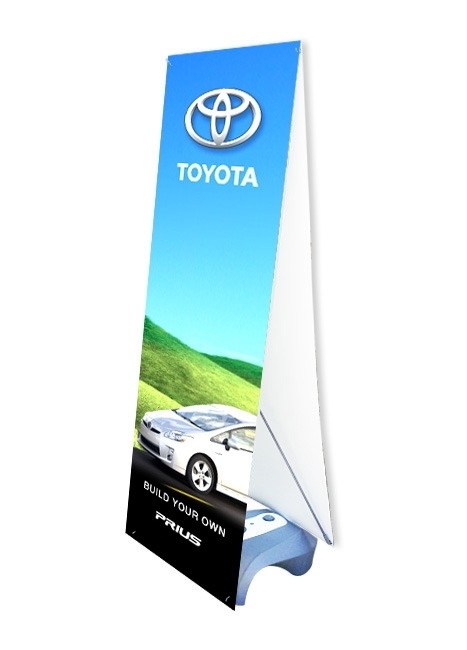 Double Sided Outdoor X Banner Stand with Water Base and Vinyl Prints