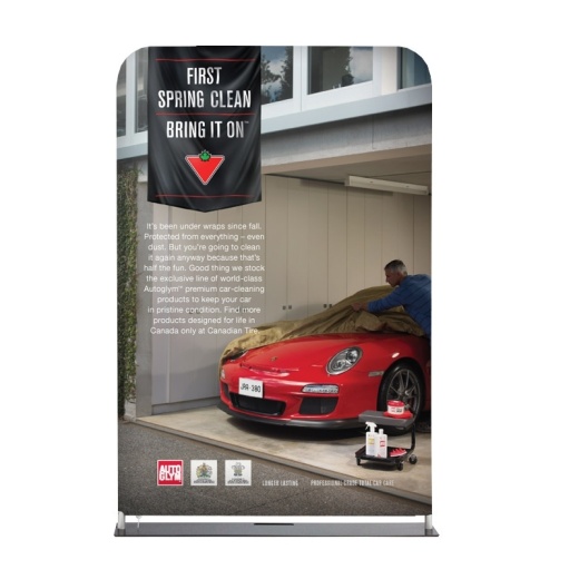 4 Ft Straight Tube Display with Fabric Print
