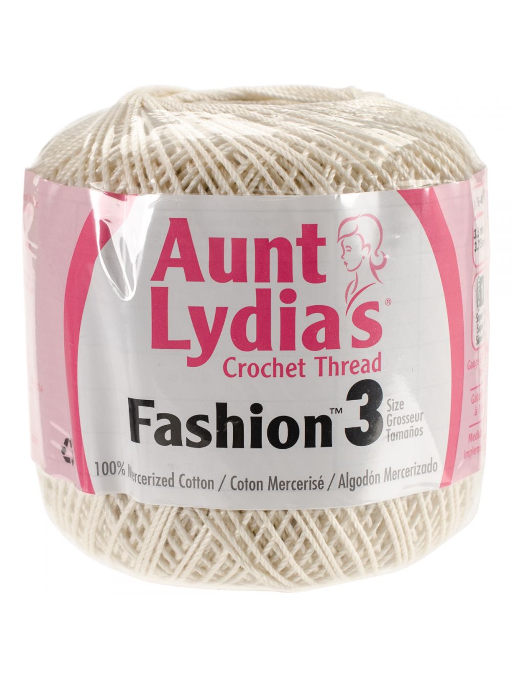 Aunt Lydia's Classic Crochet Thread Size 10 Jumbo - White