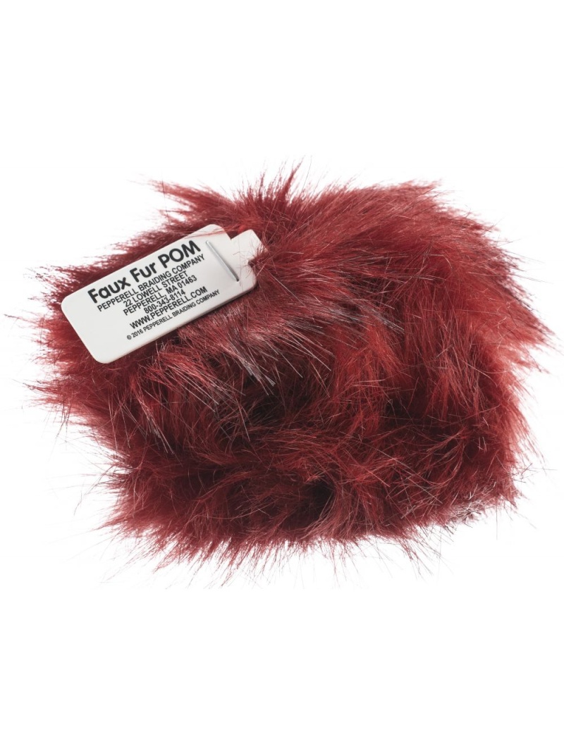 Bernat Faux Fur Pom Pom, 3 in., Black Mink