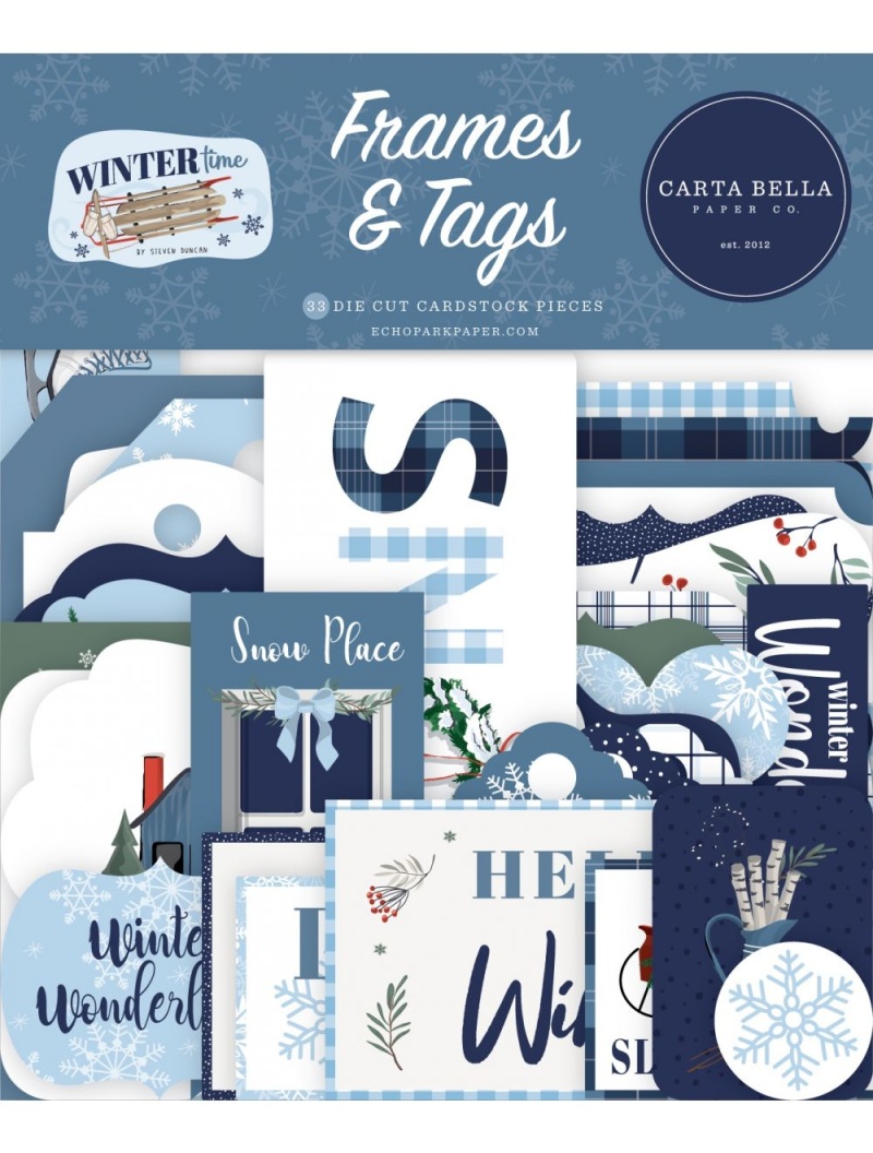 Carta Bella Cardstock Ephemera-Frames & Tags, A Wonderful Christmas