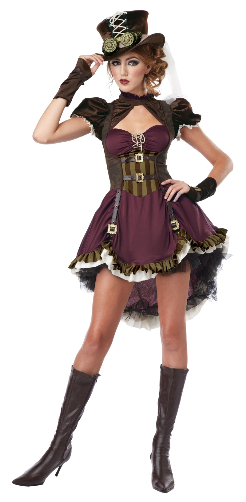 California Costumes Women's Steampunk Adult, Burgundy/Brown, X-Large