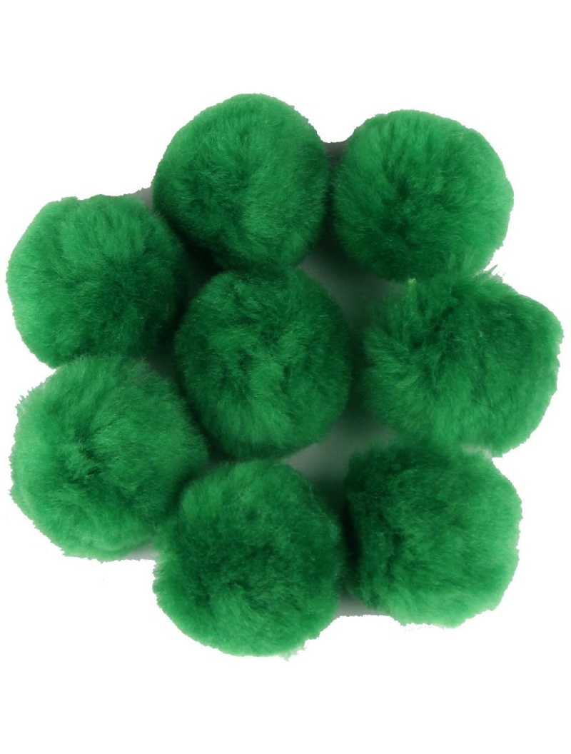 Touch Of Nature 2" Pom-Poms 8/Pkg-Kelly Green