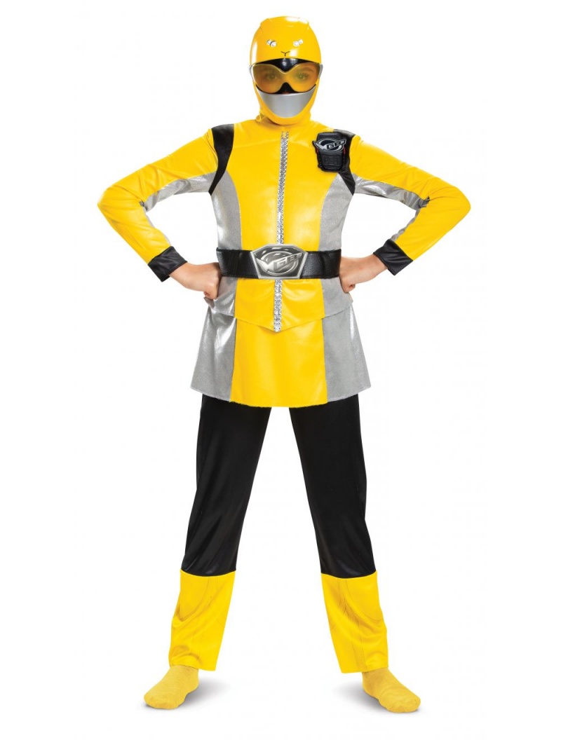 Girls Yellow Ranger Beast Morpher Deluxe Costume,Medium(7-8)