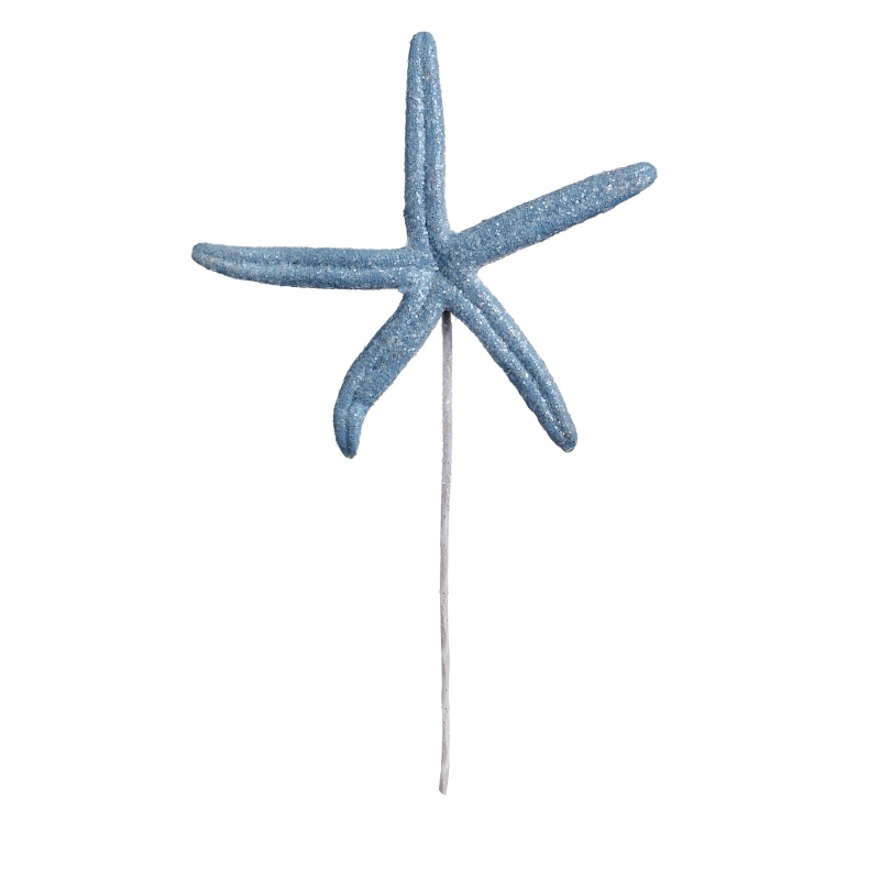 Starfish Pick Blue 5 X 9.5 Inches - Coastal Christmas Decor SAV-FC01572363