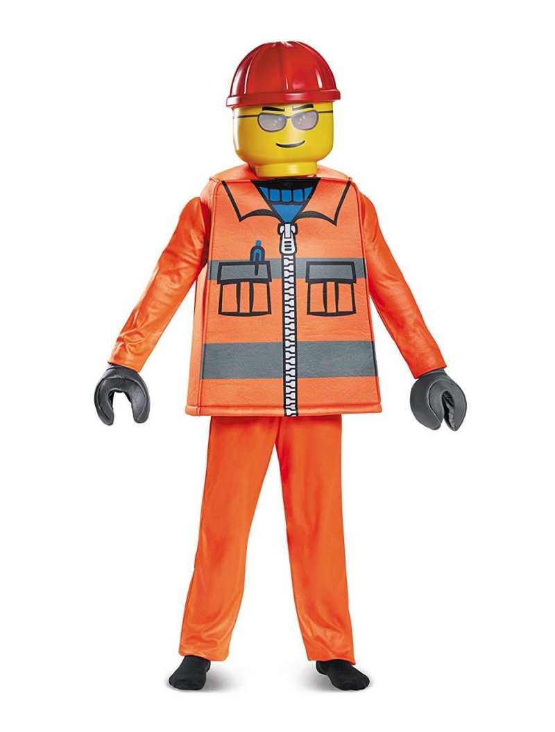 Lego Construction Worker Deluxe Costume Orange Medium (7-8)