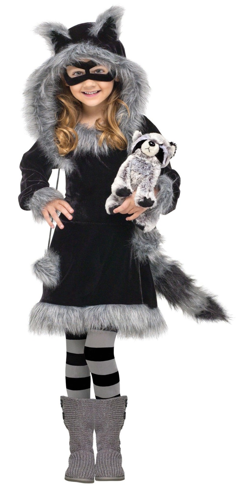 Fun World Costumes Baby Girl's Sweet Raccoon Toddler Costume, Small(3T-4T)