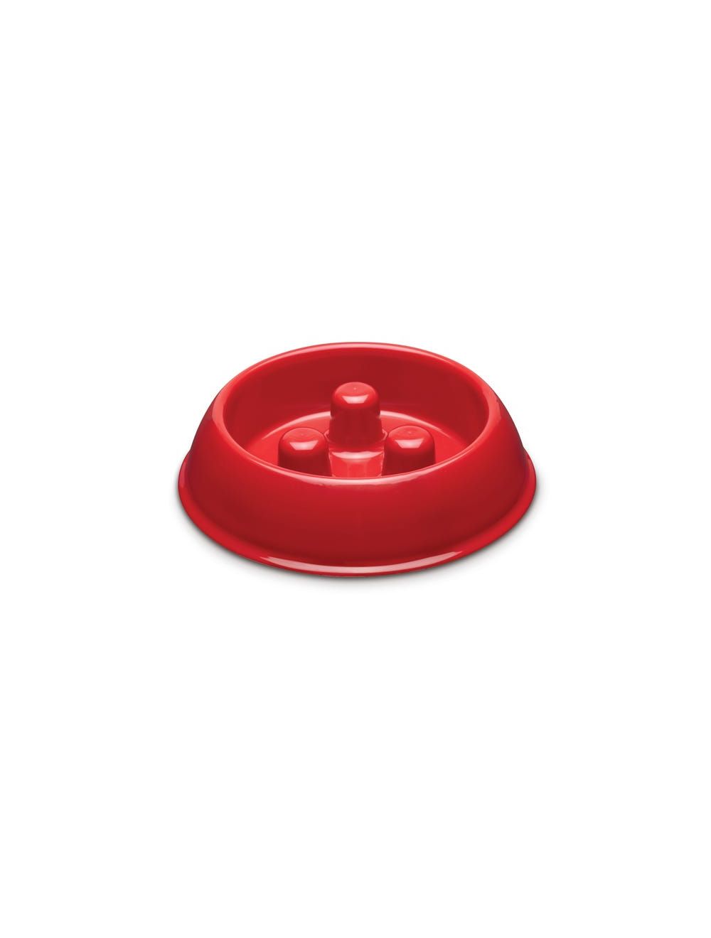 ProSelect Plastic Slow Feeder Dog Bowl - Red - 12 oz.