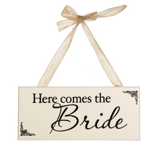 Here Comes The Bride Wall Decor Sign