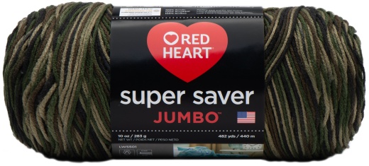 Red Heart Super Saver Jumbo Yarn Camouflage