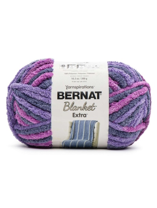 Spinrite Bernat Blanket Big Ball Yarn, Purple Plum
