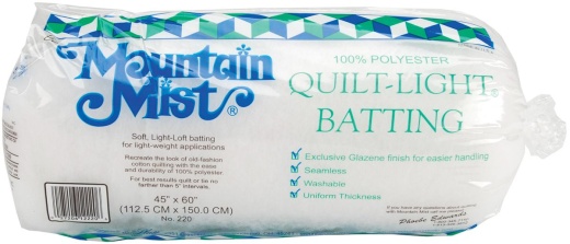 Mountain Mist Quilt-Light Polyester Batting Crib Size 45 X60 Inch