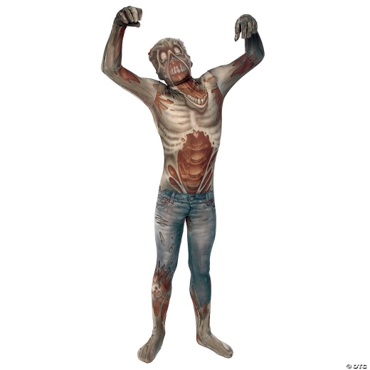 Men S Zombie Morphsuit Large 4244
