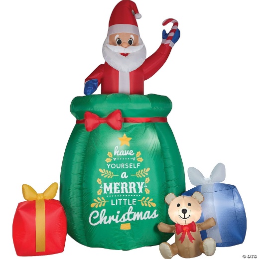 120Inch Blow Up Inflatable Animated Pop Up Santa Outdoor Yard Decoration