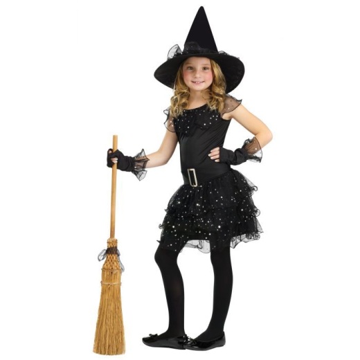 Fun World Glitter Witch Child Costume Large 12 14