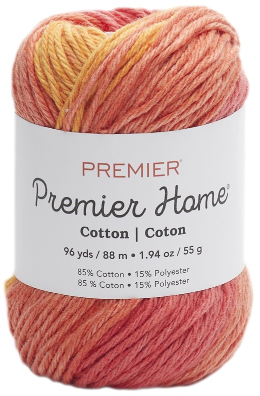 Premier Yarns Home Cotton Yarn Multi Orange Stripe Pack Of 1 Skein