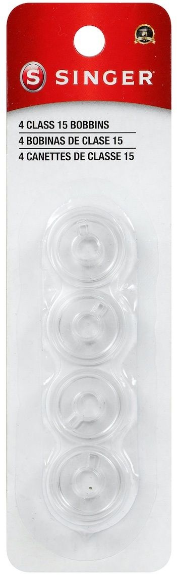 Singer Plastic Class 15 Bobbins-4 Per Pkg