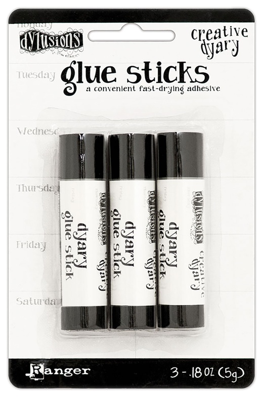 Dylusions Creative Dyary Mini Glue Sticks 3 Per Pkg