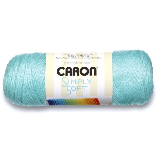 Spinrite Caron Simply Soft Solids Yarn Robins Egg 1 Pack Of 2 Skein