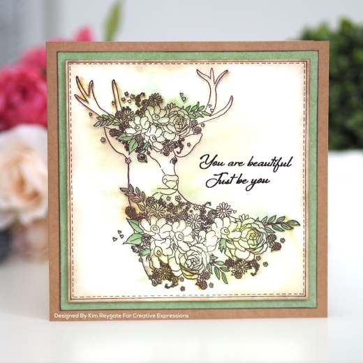 Creative Expressions Designer Boutique A5 Clear Stamp Flowers And Antlers